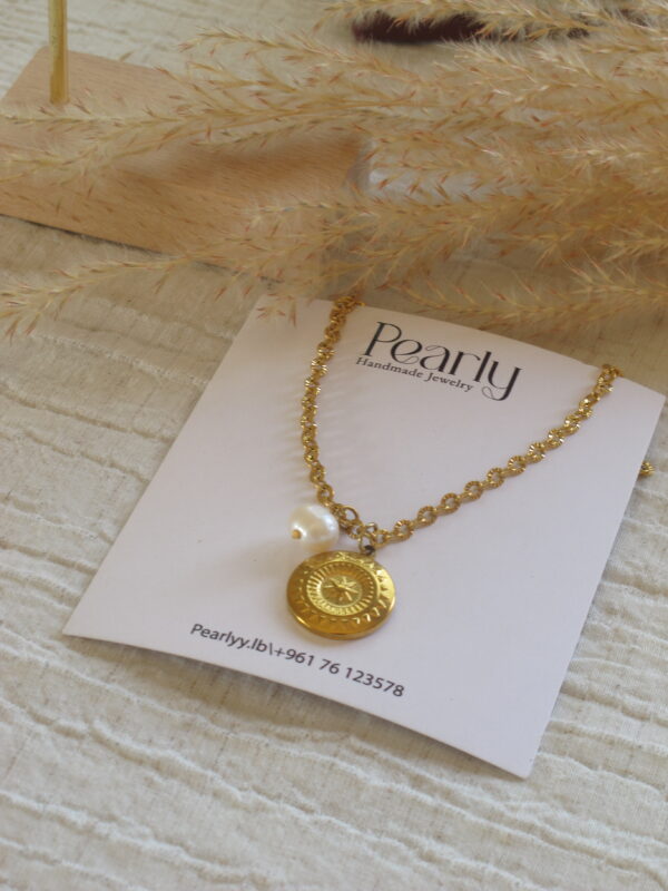 Coin Pearl Necklace ORIGINAL NECKLACE . - Image 2
