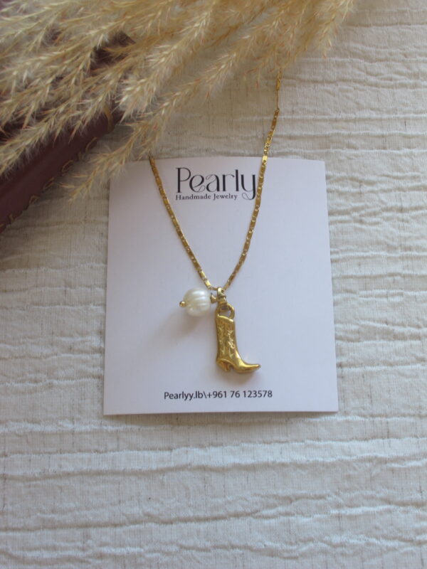 Cowboy CHARM Pearl Necklace - Image 3