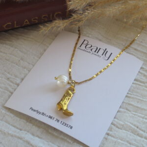 Cowboy CHARM Pearl Necklace