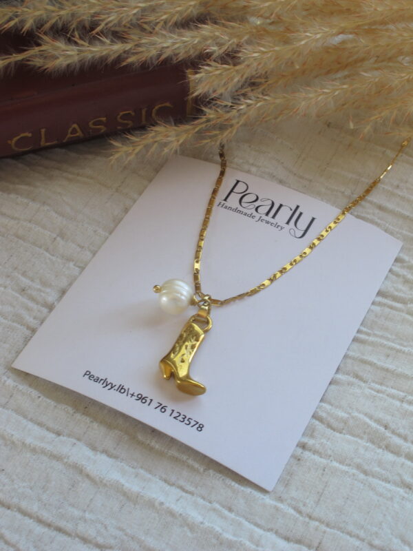 Cowboy CHARM Pearl Necklace